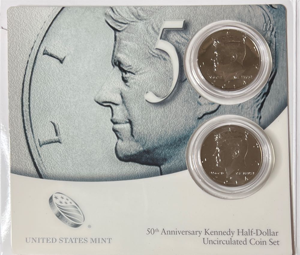 50TH ANNIVERSARY KENNEDY HALF-DOLLAR UNCIRCULATED COIN SET 1964/2014  coin collectible - Main Image 2