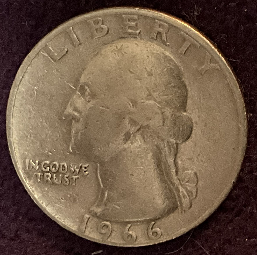 Quarter Washington 1966 7  coin collectible - Main Image 3