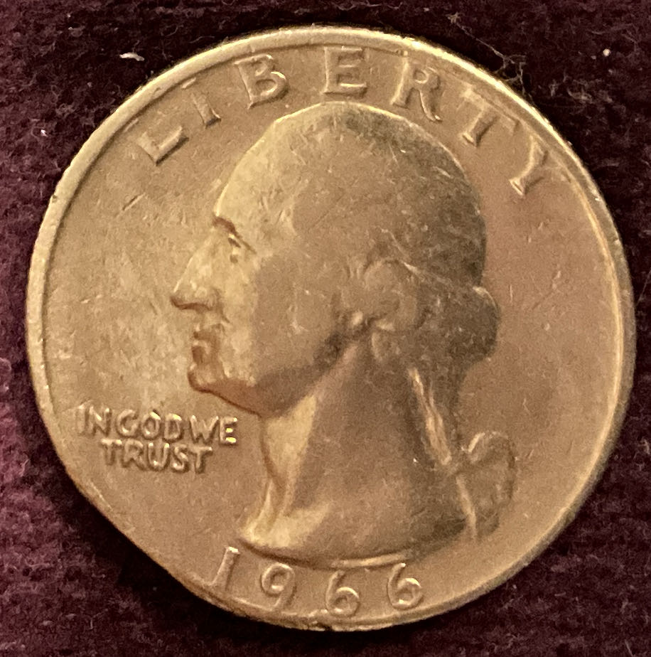 Quarter Washington 1966 10  coin collectible - Main Image 3