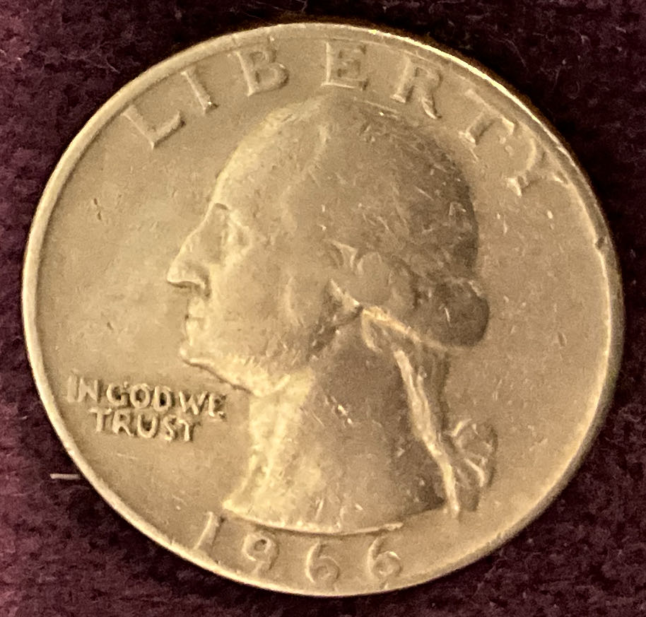 Quarter Washington 1966 12  coin collectible - Main Image 3