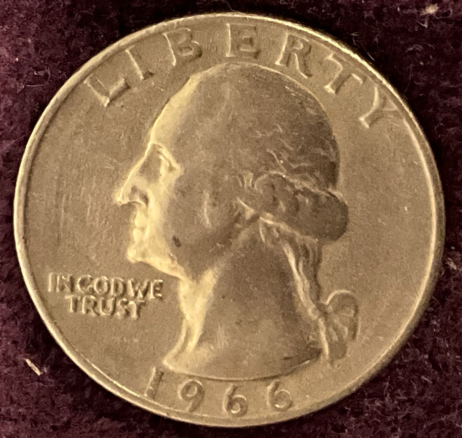 Quarter Washington 1966 13  coin collectible - Main Image 3