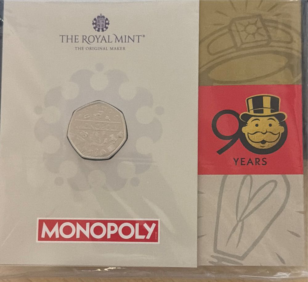 Monopoly 50p Monopoly X 8”  coin collectible [Barcode 5026177794745] - Main Image 2