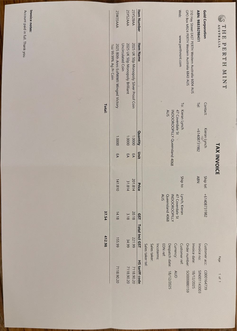 Monopoly 50p Monopoly X 8”  coin collectible [Barcode 5026177794745] - Main Image 5
