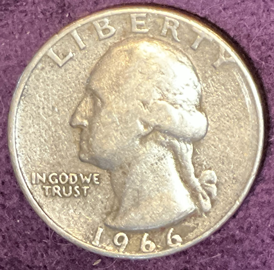 Quarter Washington 1966 15  coin collectible - Main Image 3