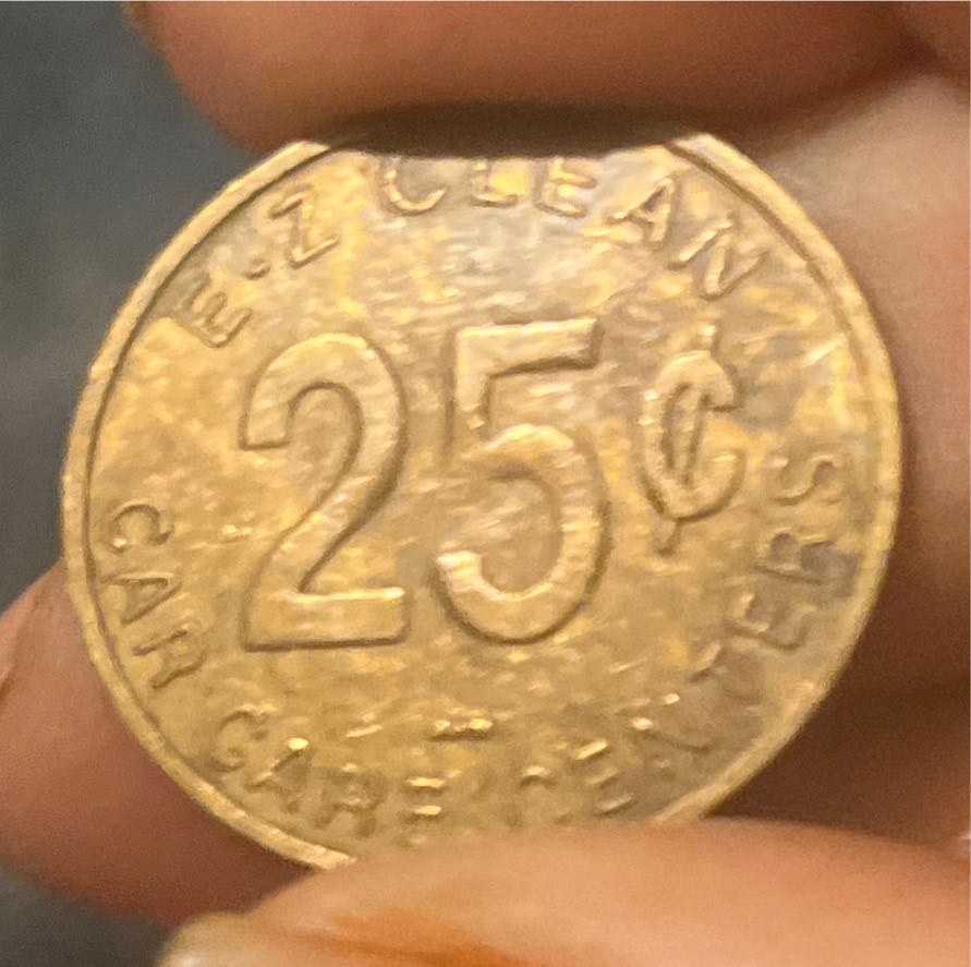 Car Wash 25 Car Care Cents Token  coin collectible - Main Image 2