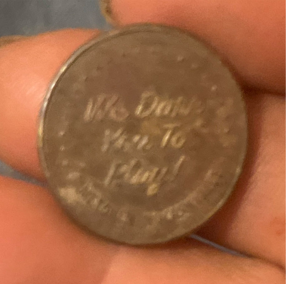 Laser Mania We Dare You To Play Token  coin collectible - Main Image 2