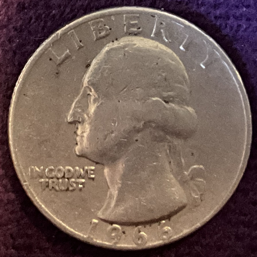 Quarter Washington 1966 20  coin collectible - Main Image 3