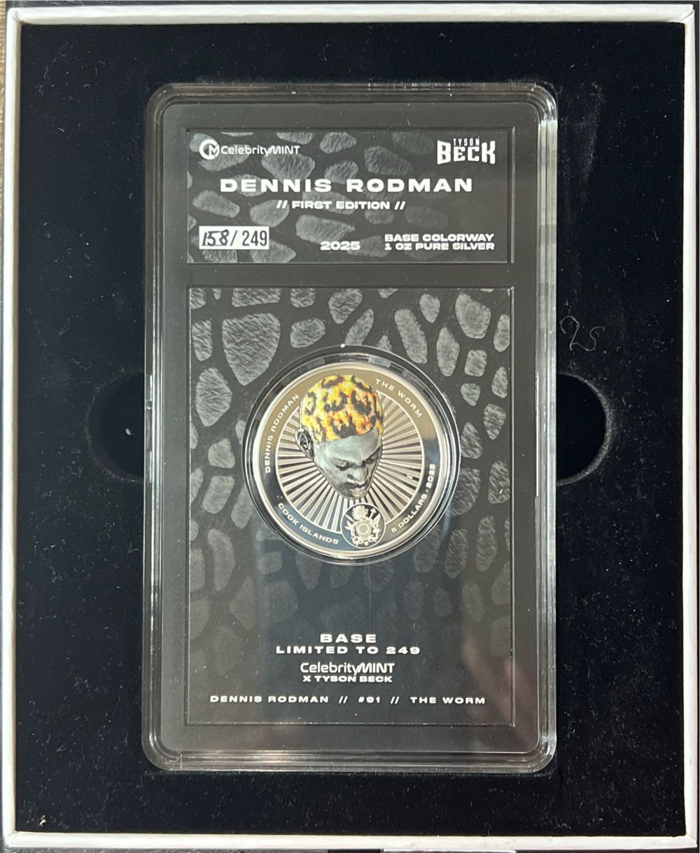 2025 Cook Islands Dennis Rodman x Tyson Beck First Edition 1 oz Silver Coin  coin collectible - Main Image 2