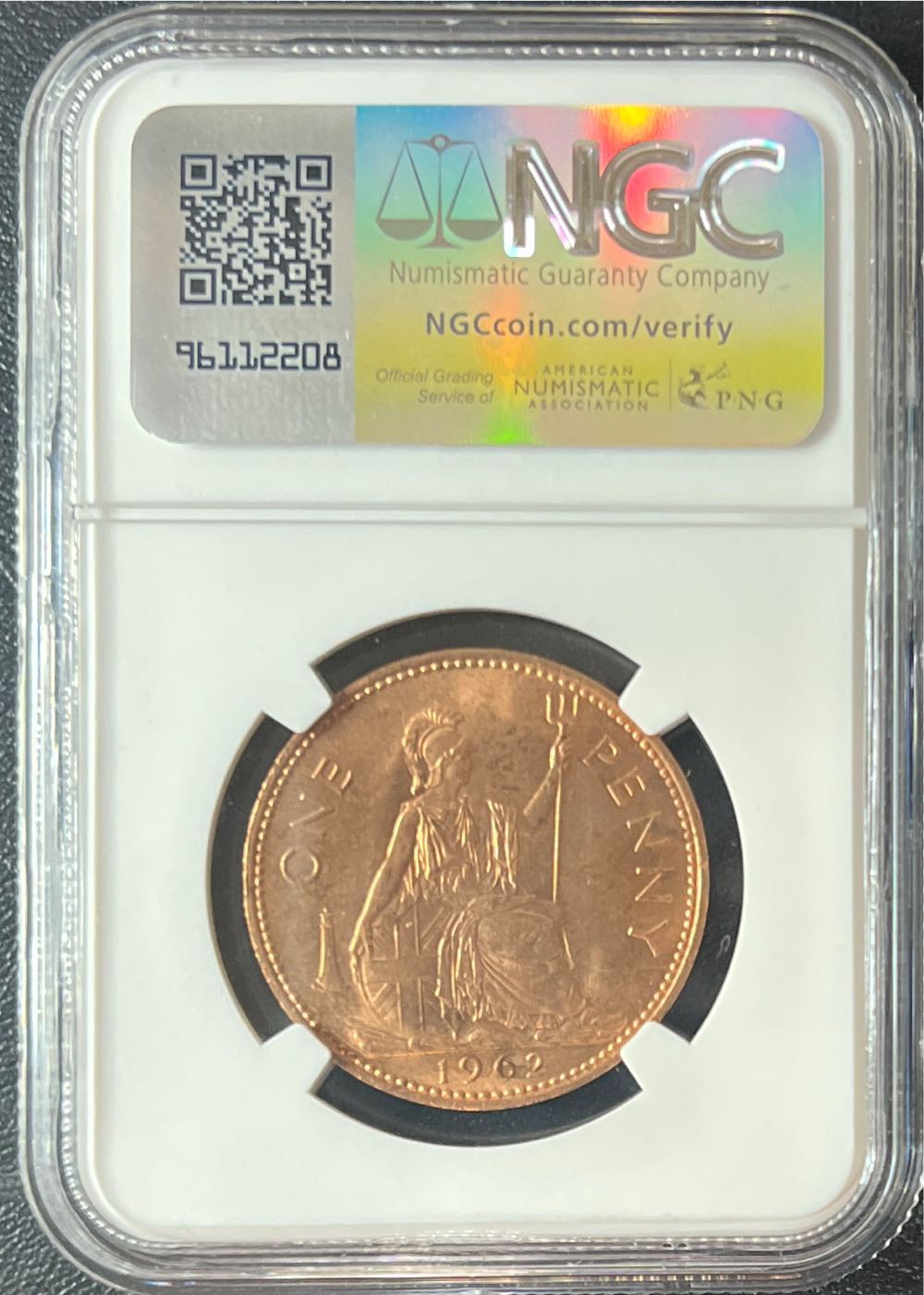 1962 Great Britain Penny Genuine NGC  coin collectible - Main Image 2