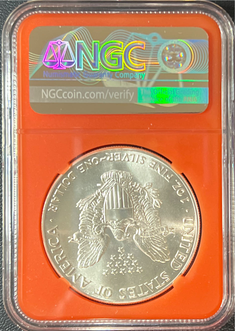 1986 S SILVER EAGLE NGC MS 69  UNCIRCULATED ASE FROM MINT TUBE  coin collectible - Main Image 2