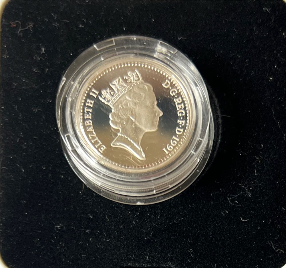 1991 United Kingdom Silver Proof One Pound Coin  coin collectible - Main Image 2