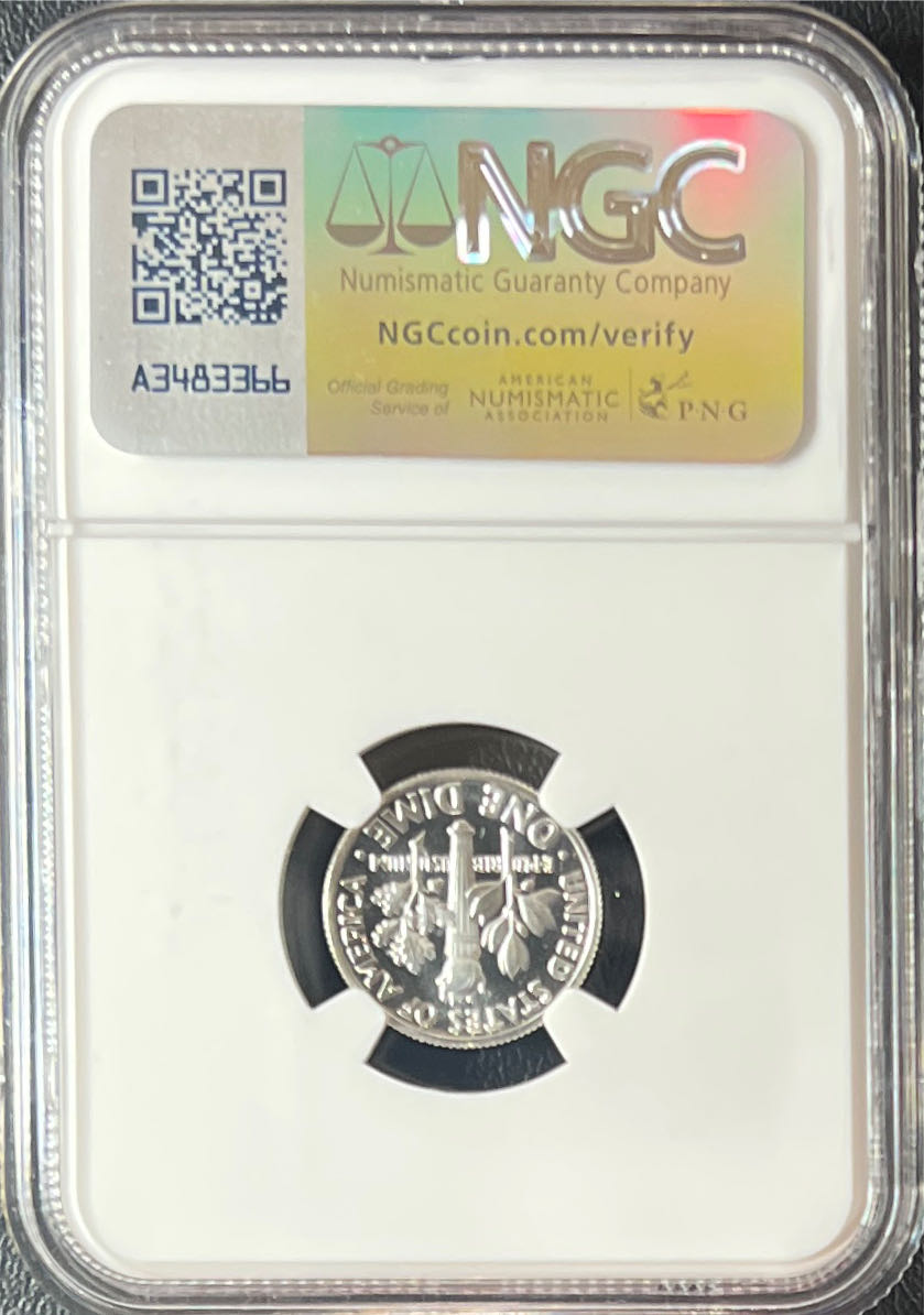 1963 Roosevelt Dime NGC GEM PROOF  coin collectible - Main Image 2