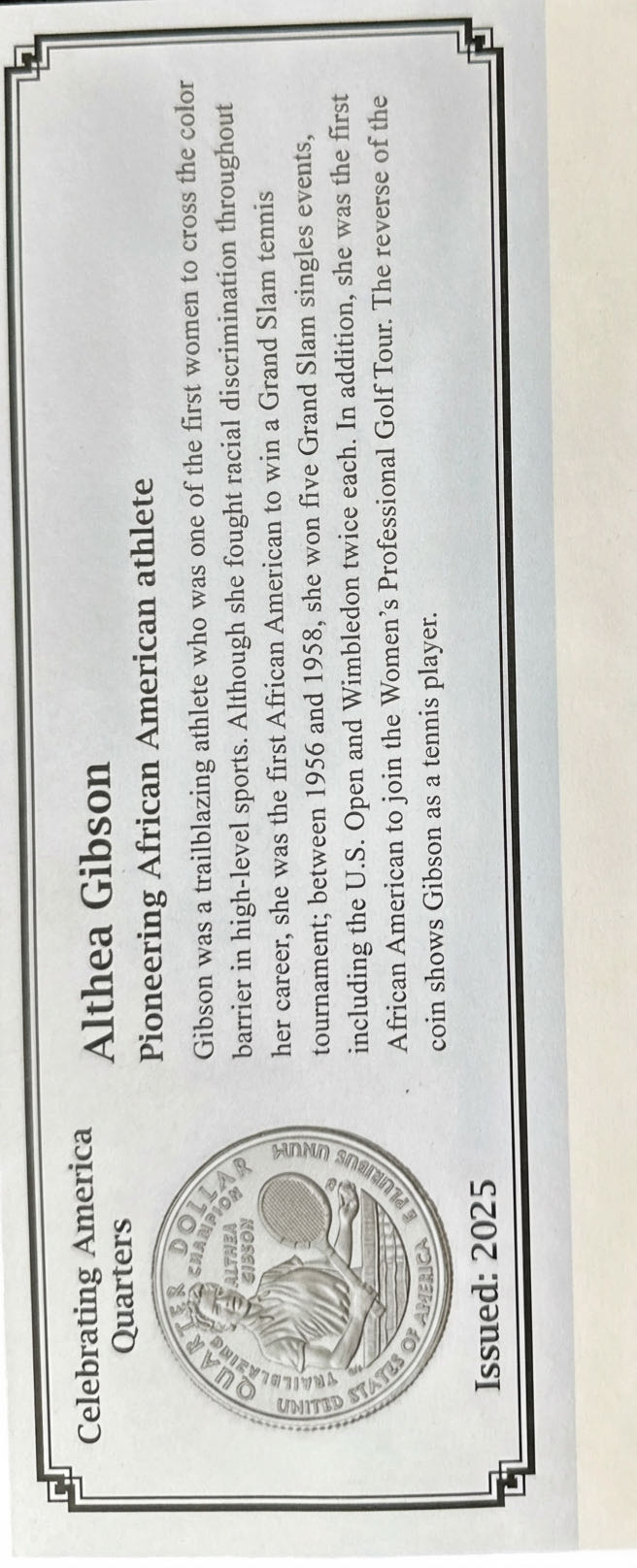 Quarter American Women  coin collectible - Main Image 3