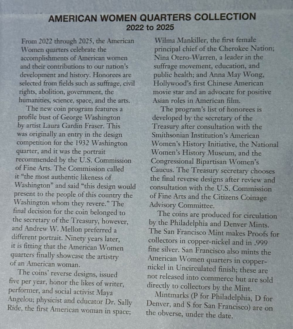 Quarter American Women Book  coin collectible - Main Image 3