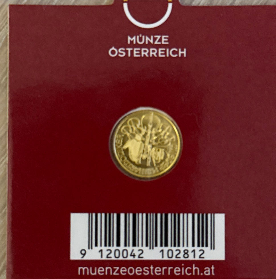 1/25 Unze Wiener Philharmoniker  coin collectible - Main Image 2