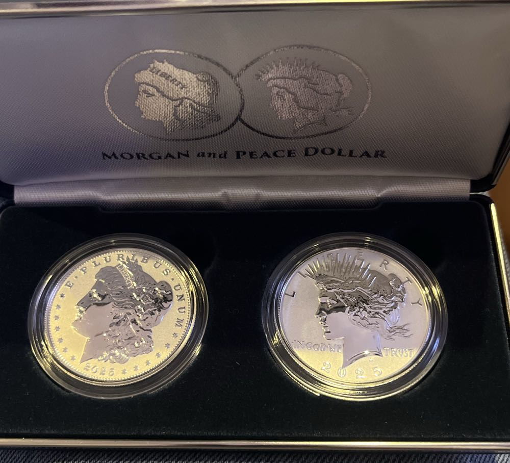 Morgan and Peace Dollar  coin collectible - Main Image 2