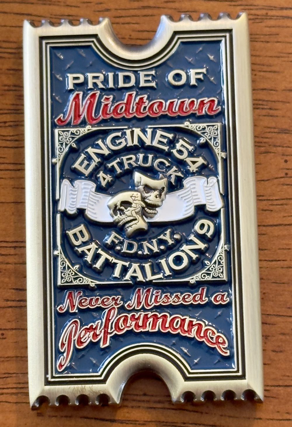 FDNY E54 / L4 / BC9 Ticket  coin collectible - Main Image 2