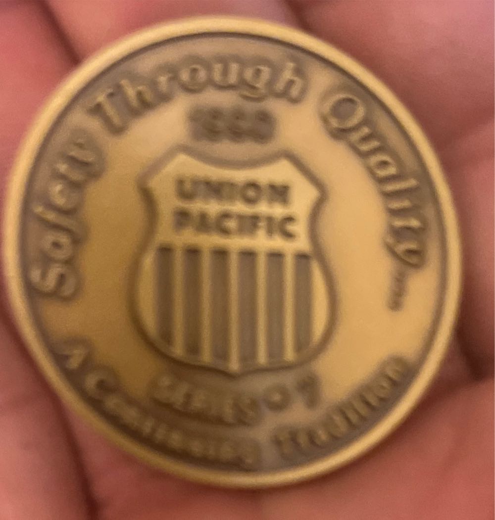 Union Pacific Series 7 1945-1990 Safety Through Quality A Continuing Tradition Token  coin collectible - Main Image 2