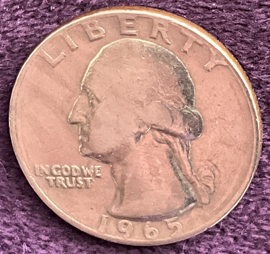 Quarter Washington 1965 70  coin collectible - Main Image 3