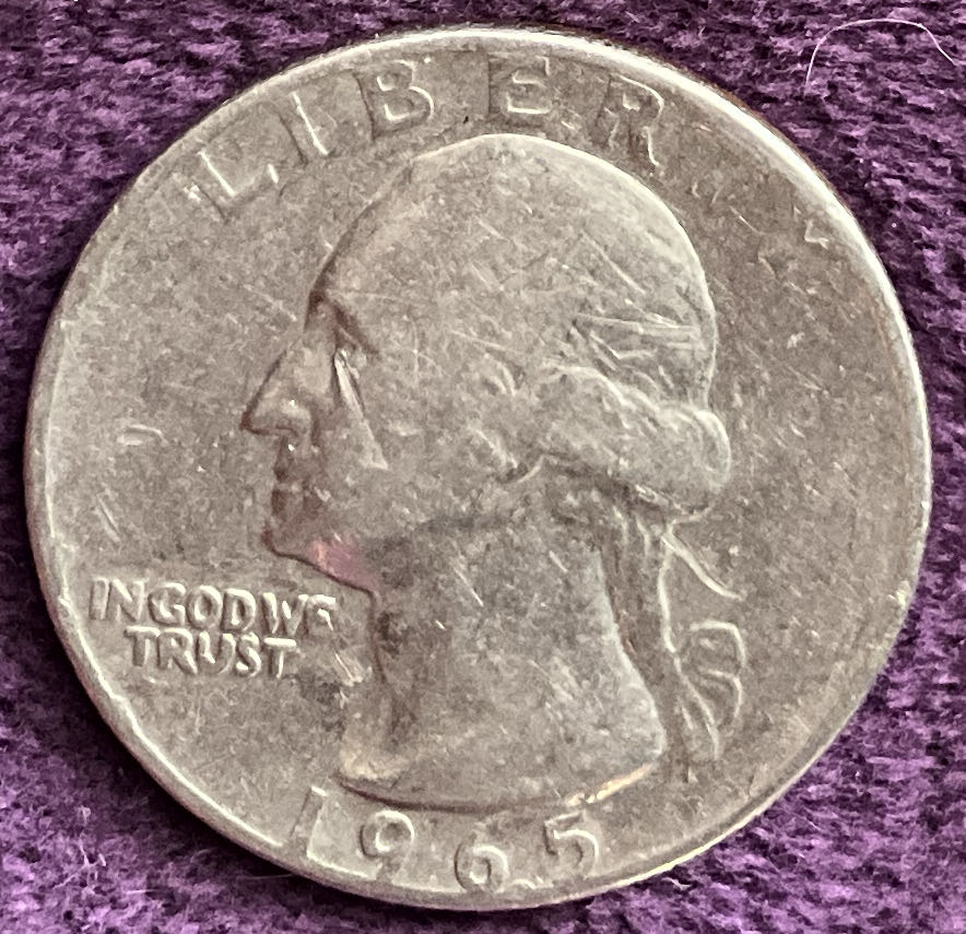 Quarter Washington 1965 71  coin collectible - Main Image 3