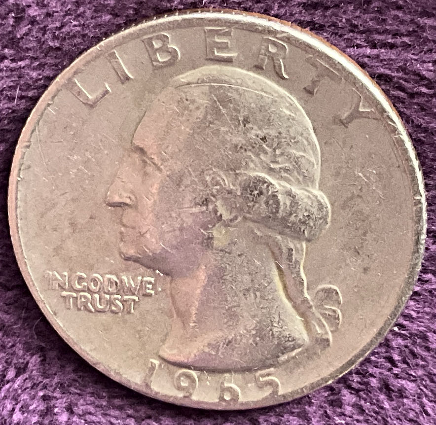 Quarter Washington 1965 72  coin collectible - Main Image 3