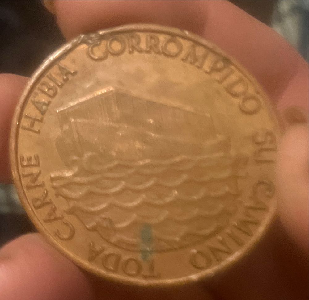 Romanian Baptismal Religious Medal 1925  coin collectible - Main Image 2