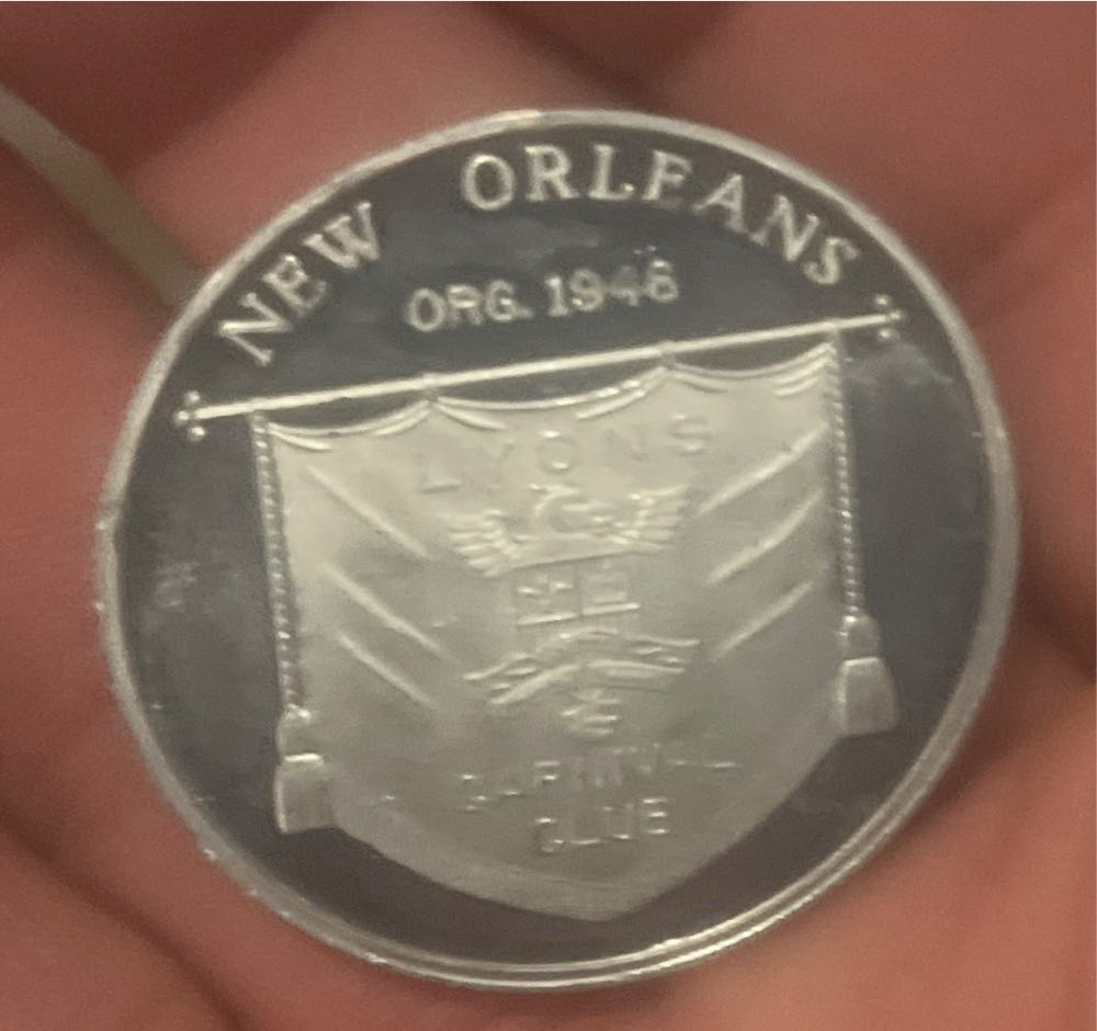 1967 Mardi Gras Lyon’s Carnival Club Token  coin collectible - Main Image 2