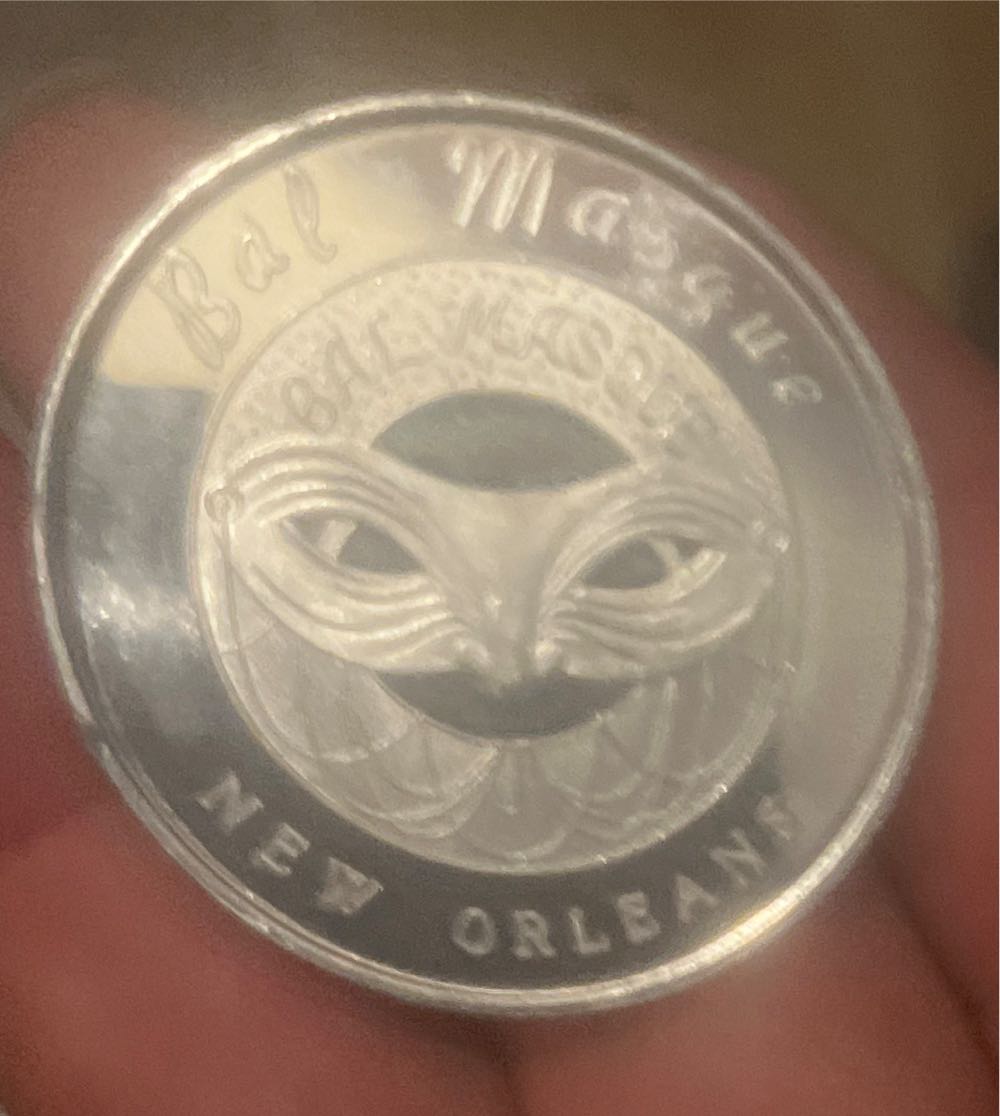 1967 Mardi Gras Bal Masque Down Memory Lane Token  coin collectible - Main Image 2