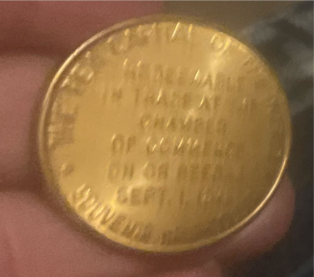 Milton-Freewater, Oregon 100 Year Anniversary 1872-1972 Pea Capital of The World Token  coin collectible - Main Image 2