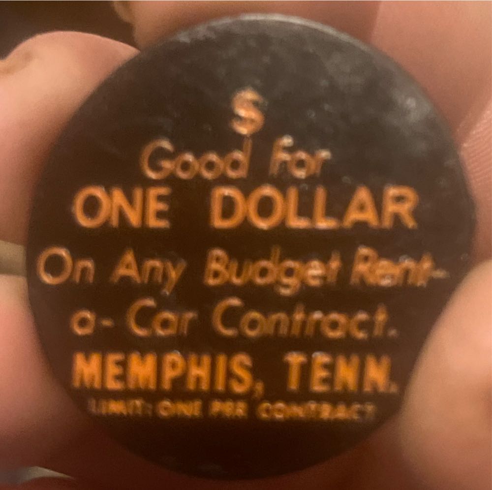 Budget Rent-A-Car Memphis, Tennesse Token  coin collectible - Main Image 2