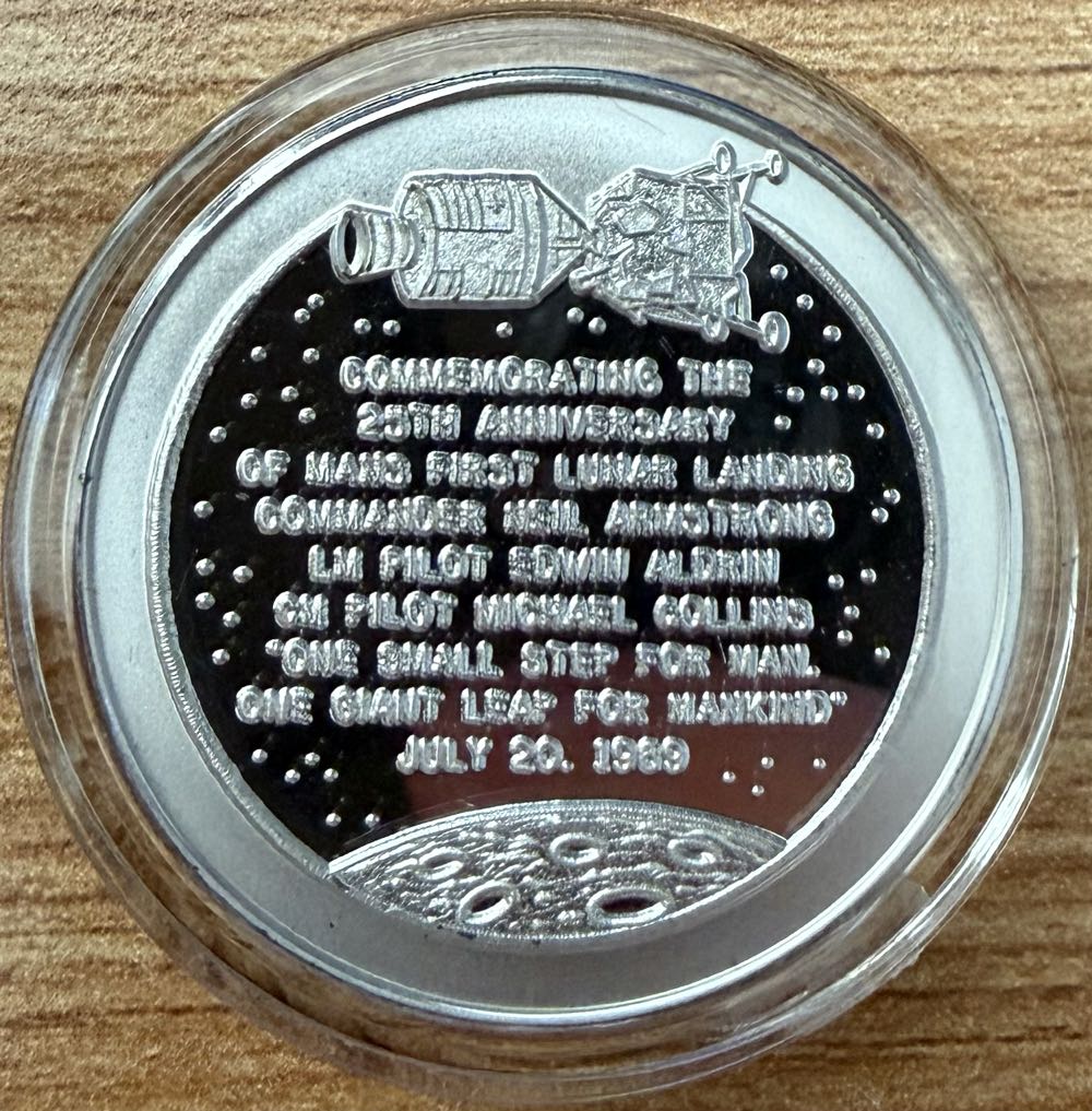 Apollo 11 25th Anniversary  coin collectible - Main Image 3