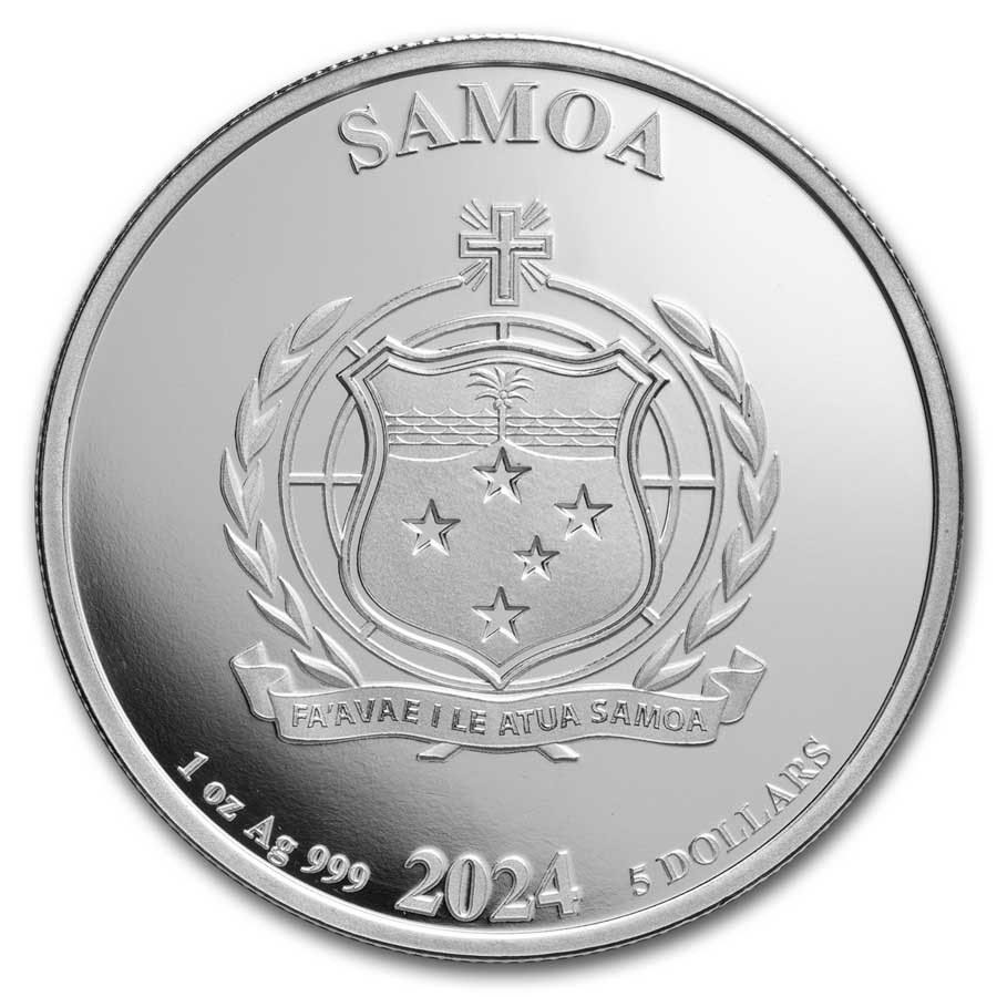 2024 Samoa 1 oz Silver DC Comics The Joker BU  coin collectible - Main Image 2