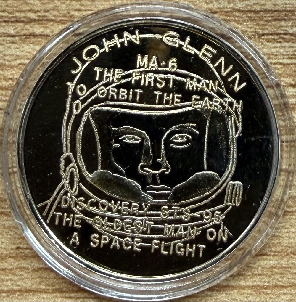 John Glenn Silver Round  coin collectible - Main Image 3