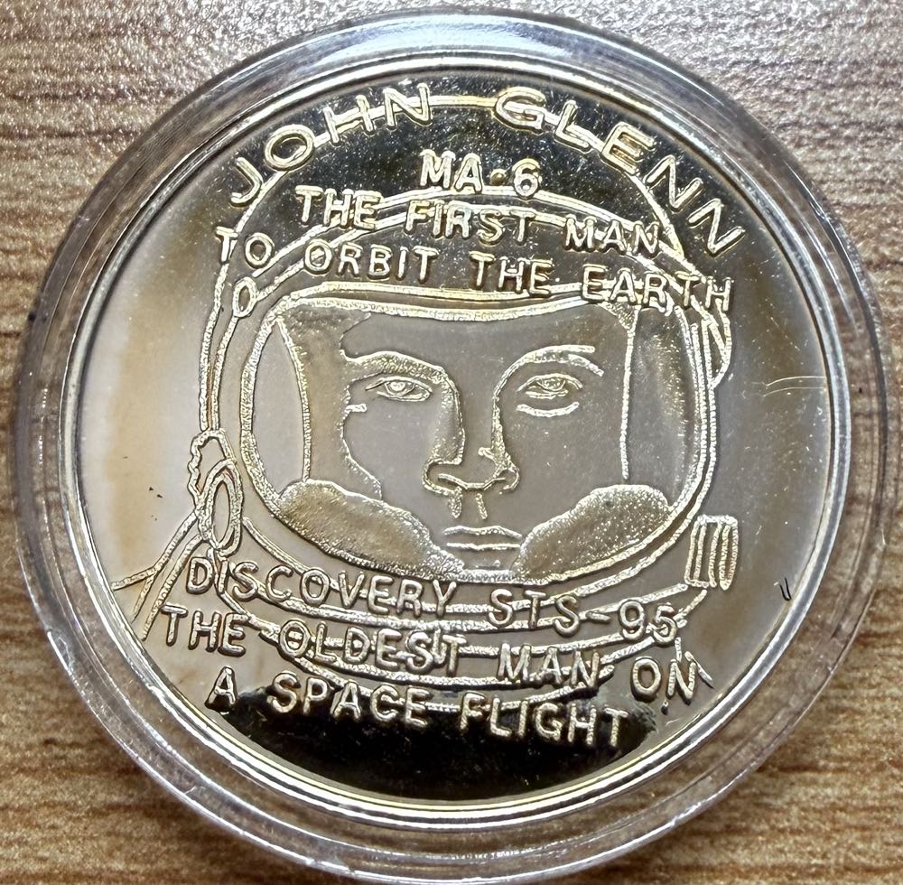 John Glenn Silver Round  coin collectible - Main Image 4