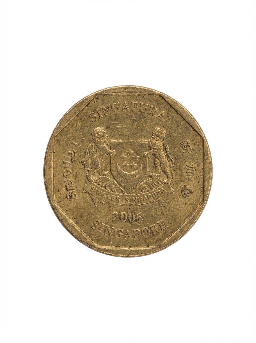 Singapore One Dollar (Floral Series, Periwinkle)  coin collectible - Main Image 2