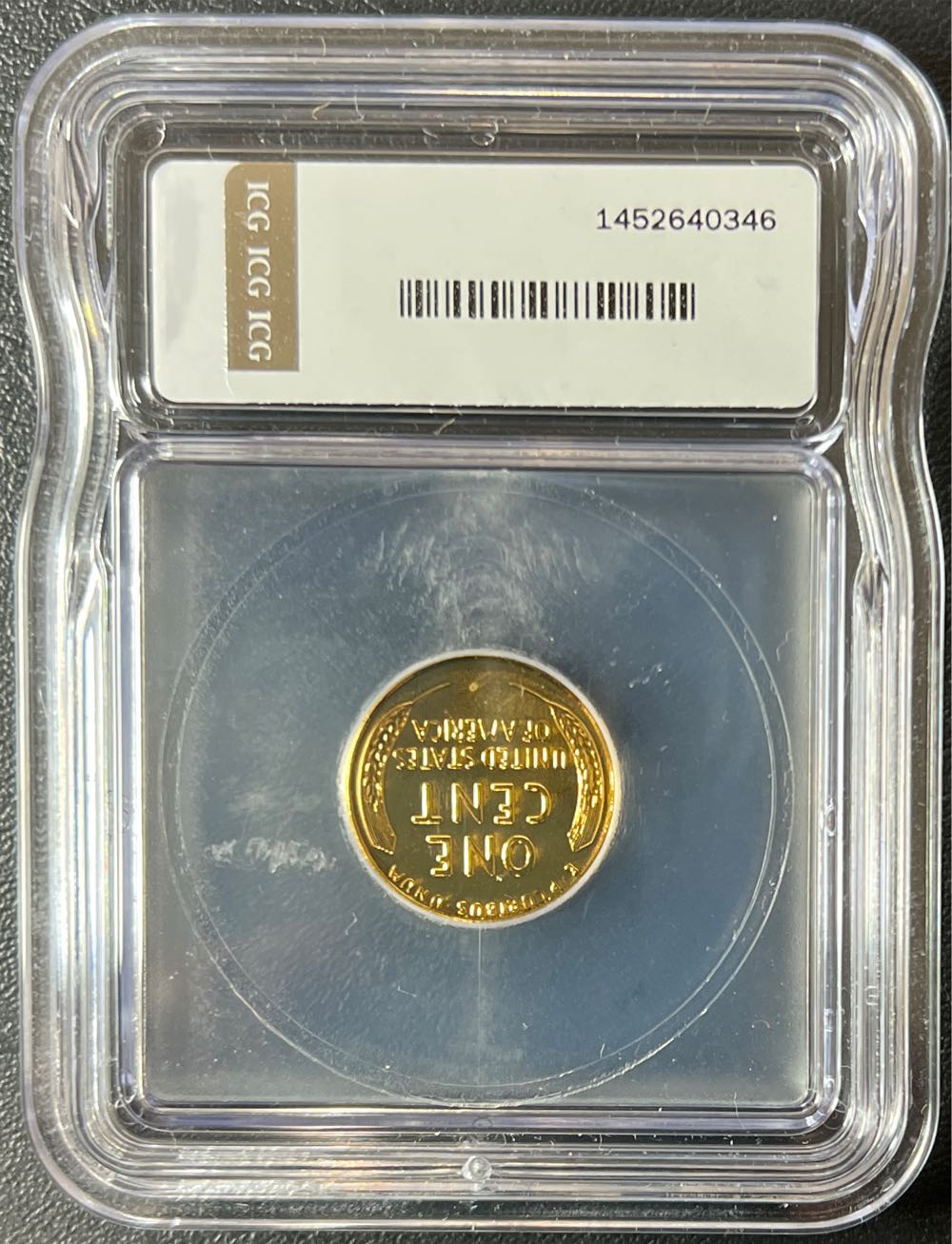 1943 IGC 24k Gold Plated Steel Cent   coin collectible - Main Image 2