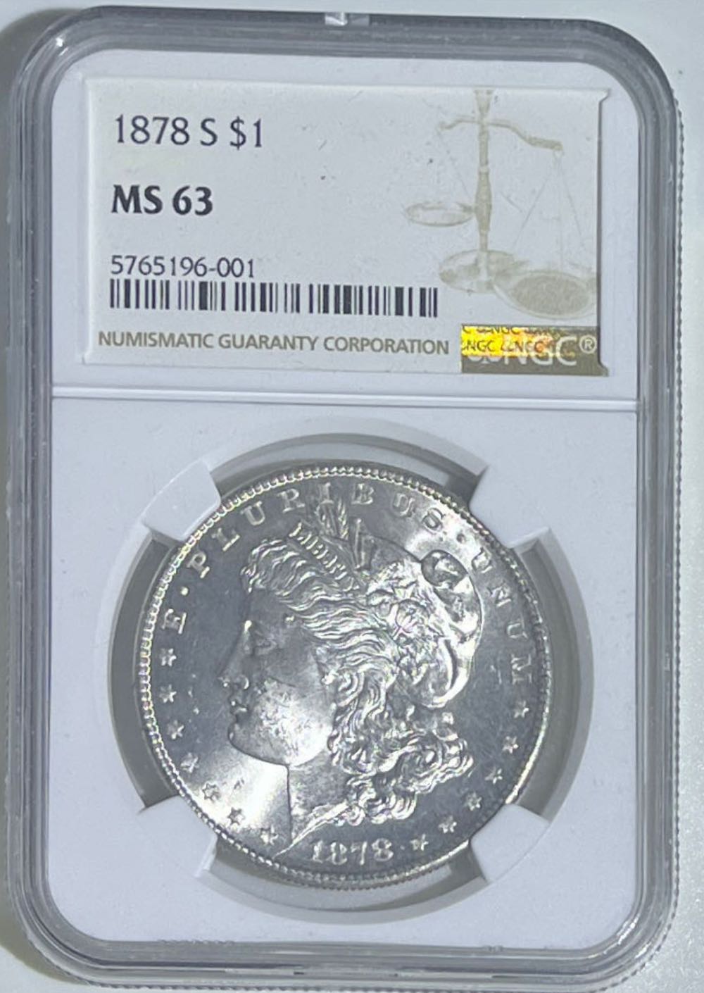Morgan Dollar 1878-S Silver  coin collectible - Main Image 3