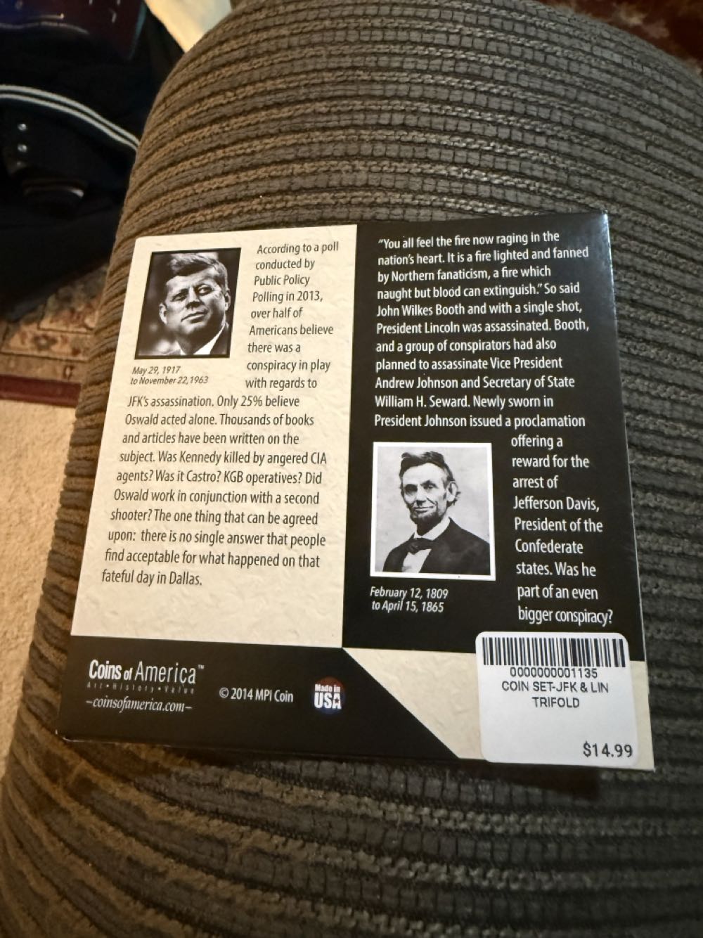 Lincoln Kennedy Conspiracy  coin collectible - Main Image 2