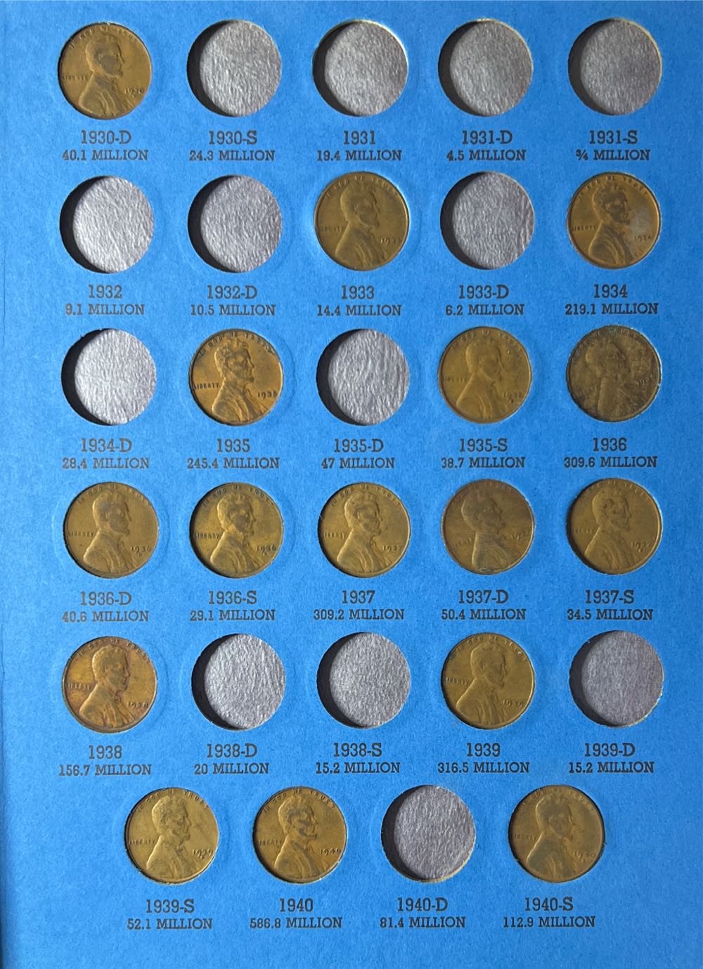 Lincoln Cent Collection 1909 to 1940 Number One  coin collectible - Main Image 4