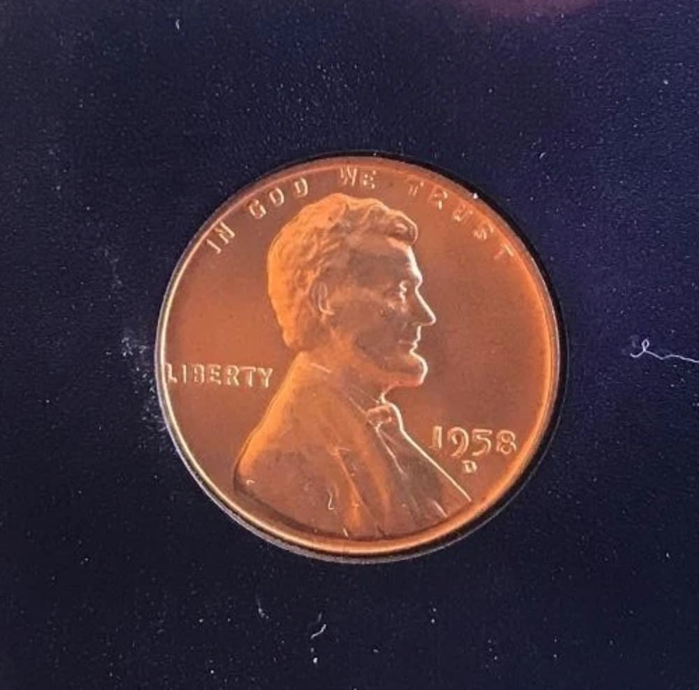 Lincoln Wheat Penny 1958-D  coin collectible - Main Image 2