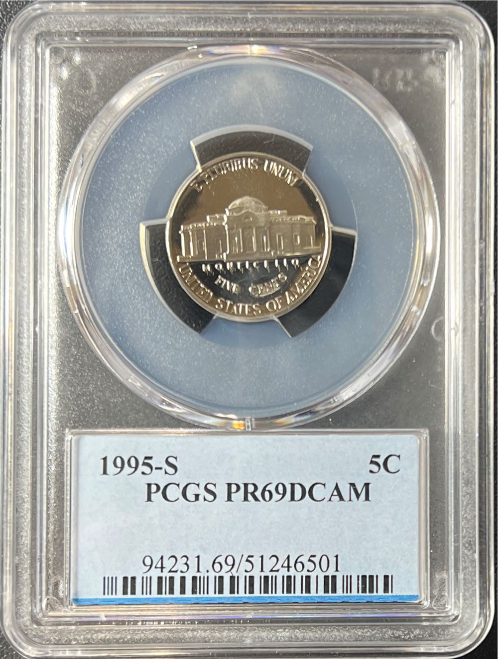 1995 S Jefferson Nickel PCGS PR69DCAM  coin collectible - Main Image 2