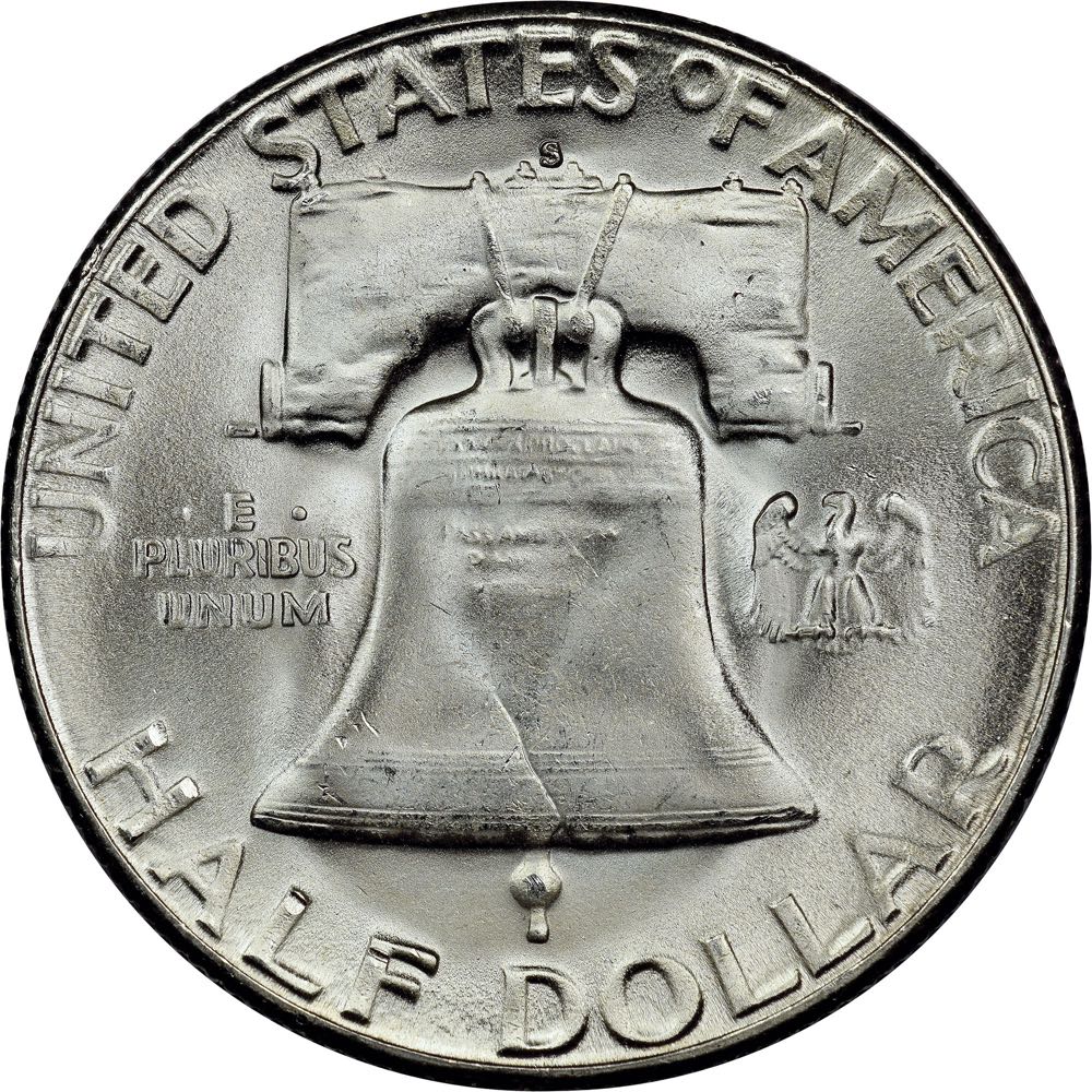 Franklin Half Dollar 1951-S Silver  coin collectible - Main Image 2