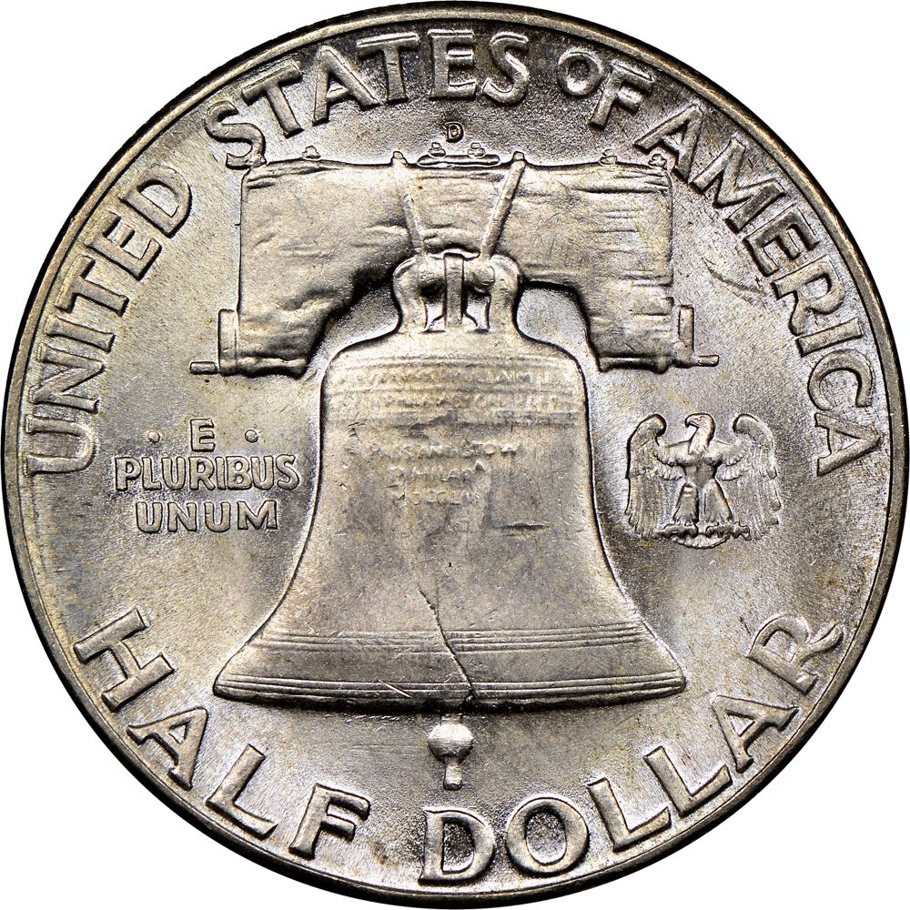 Franklin Half Dollar 1960-D Silver  coin collectible - Main Image 2