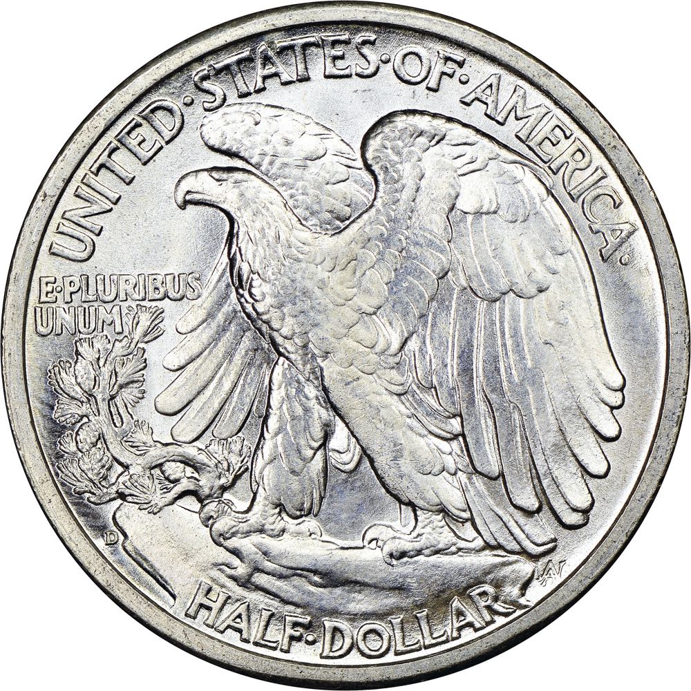 Walking Liberty Half Dollar 1942-D Silver  coin collectible - Main Image 2
