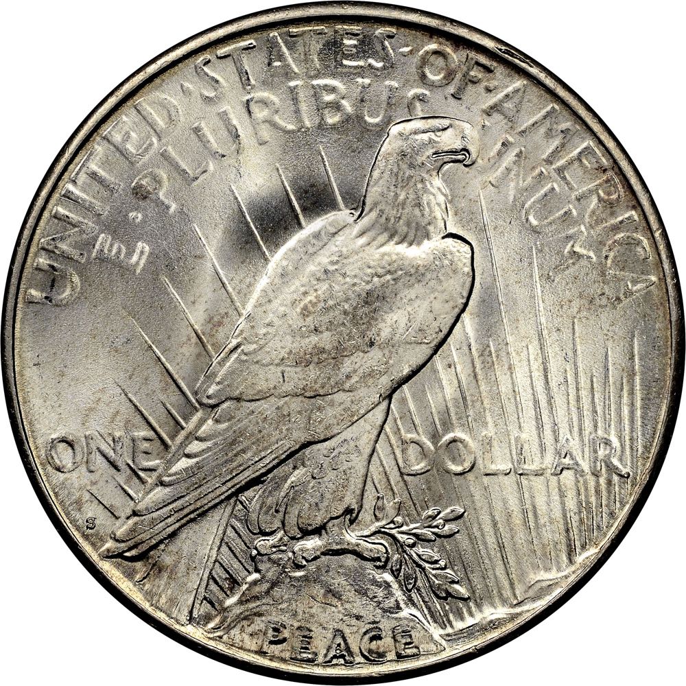 Peace Dollar 1924-S Silver  coin collectible - Main Image 2