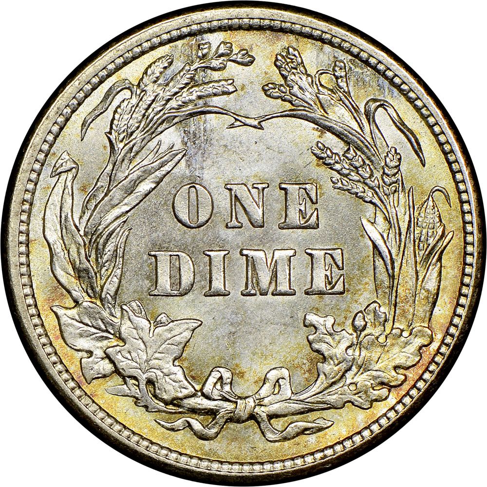 Barber Dime 1914 Silver  coin collectible - Main Image 2