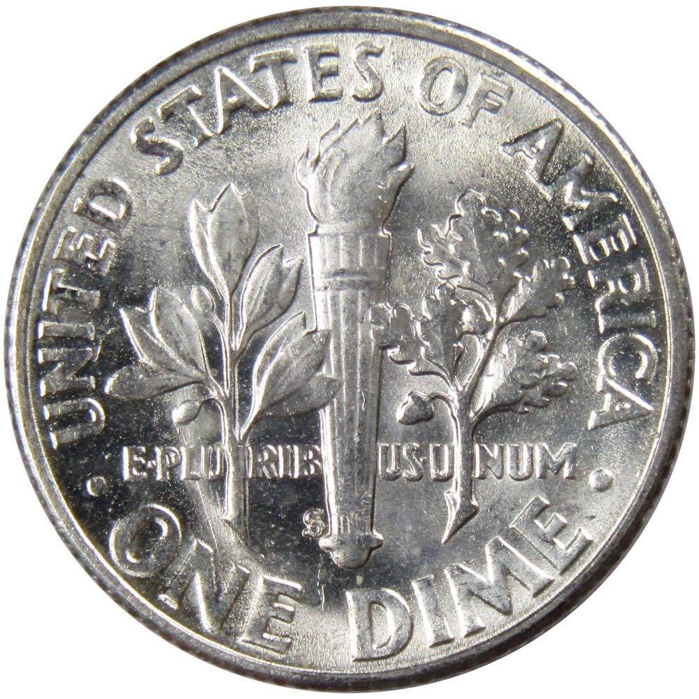 Roosevelt Dime 1954-S Silver  coin collectible - Main Image 2