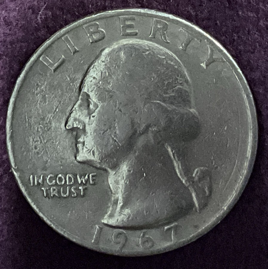 Quarter Washington 1967 31  coin collectible - Main Image 3