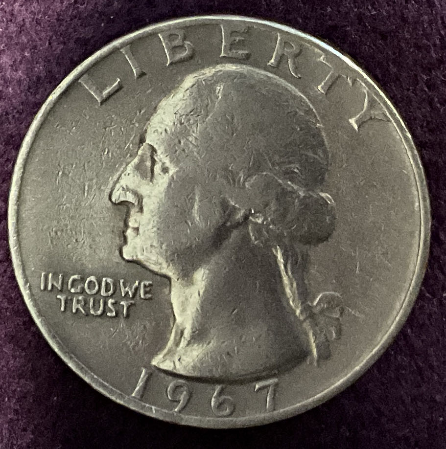 Quarter Washington 1967 32  coin collectible - Main Image 3