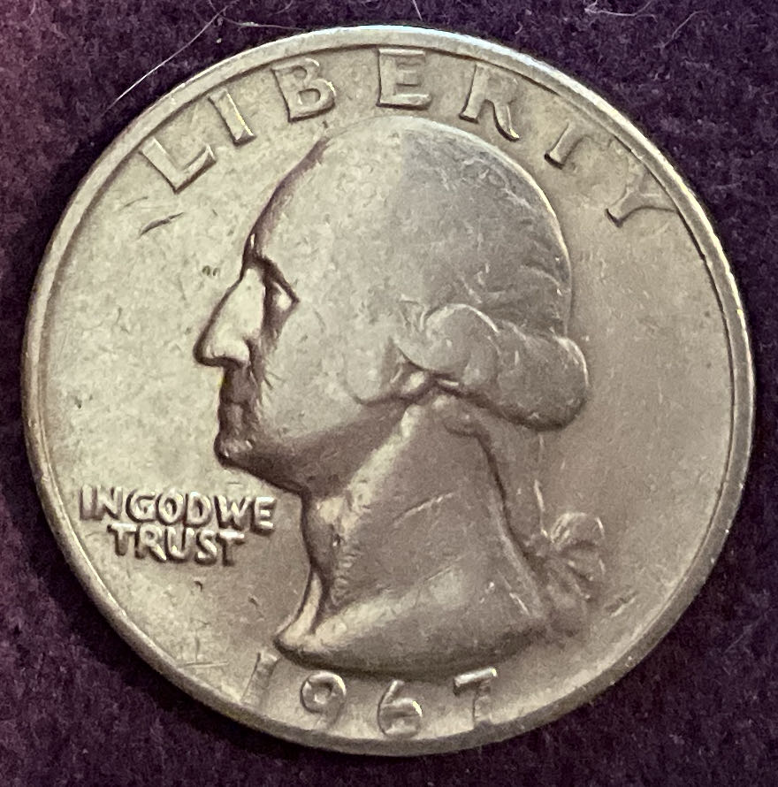 Quarter Washington 1967 33  coin collectible - Main Image 3